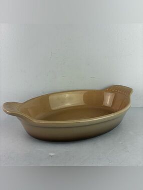 Le Creuset Vintage Au Gratin Small Casserole Dish Gray & Beige
